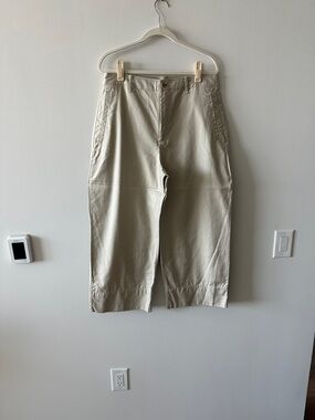 Banana Republic Wide-Leg Pants in Light Khaki